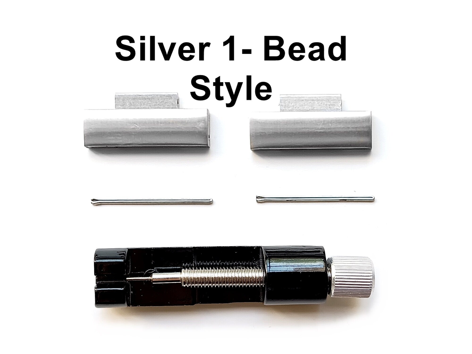 22mm 2 Links for Watch Bands Straps Stainless Steel 1 Bead 3 Bead Style Replacement with Pins Silver Black Color Link Removal Install Tool